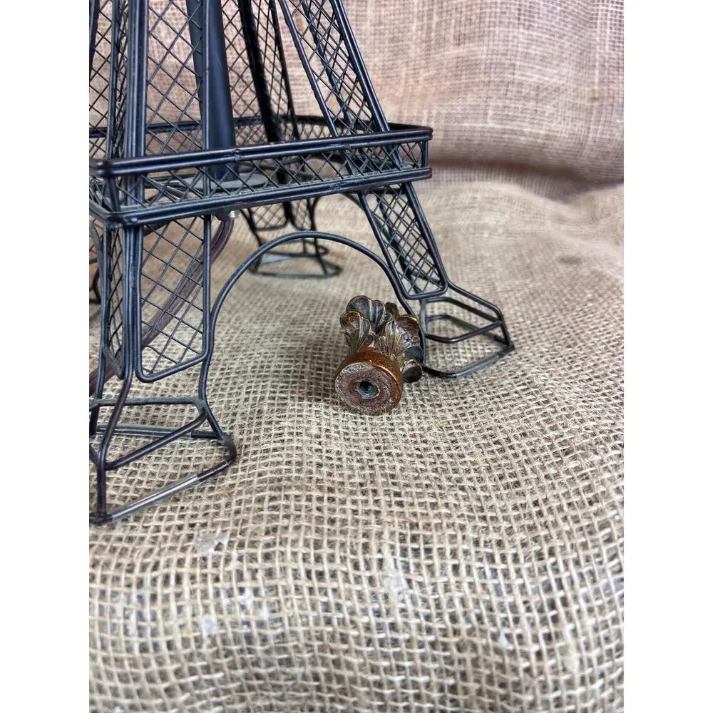 Adesso Eifel Tower Novelty Table Lamp with White Fabric Shade